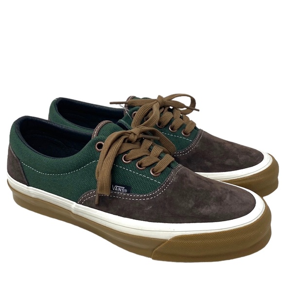 VANS Vault OG Era LX Sneakers Canvas Suede Brown Green Women's Shoes VN0A3CXNBGS - Picture 2 of 10